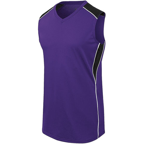 Augusta Sportswear Ladies Dynamite Jersey (312162), Color 'Purple/Black/White'